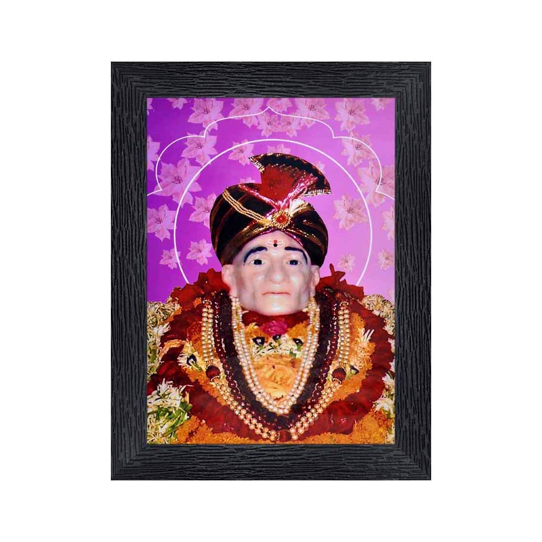 Generic PnF Shri Gajanan Maharaj Religious Wood Photo Frames with Acrylic Sheet (Glass) for Worship/Pooja(photoframe,Multicolour,8x6inch)-20495, Medium, (PNF-20495)