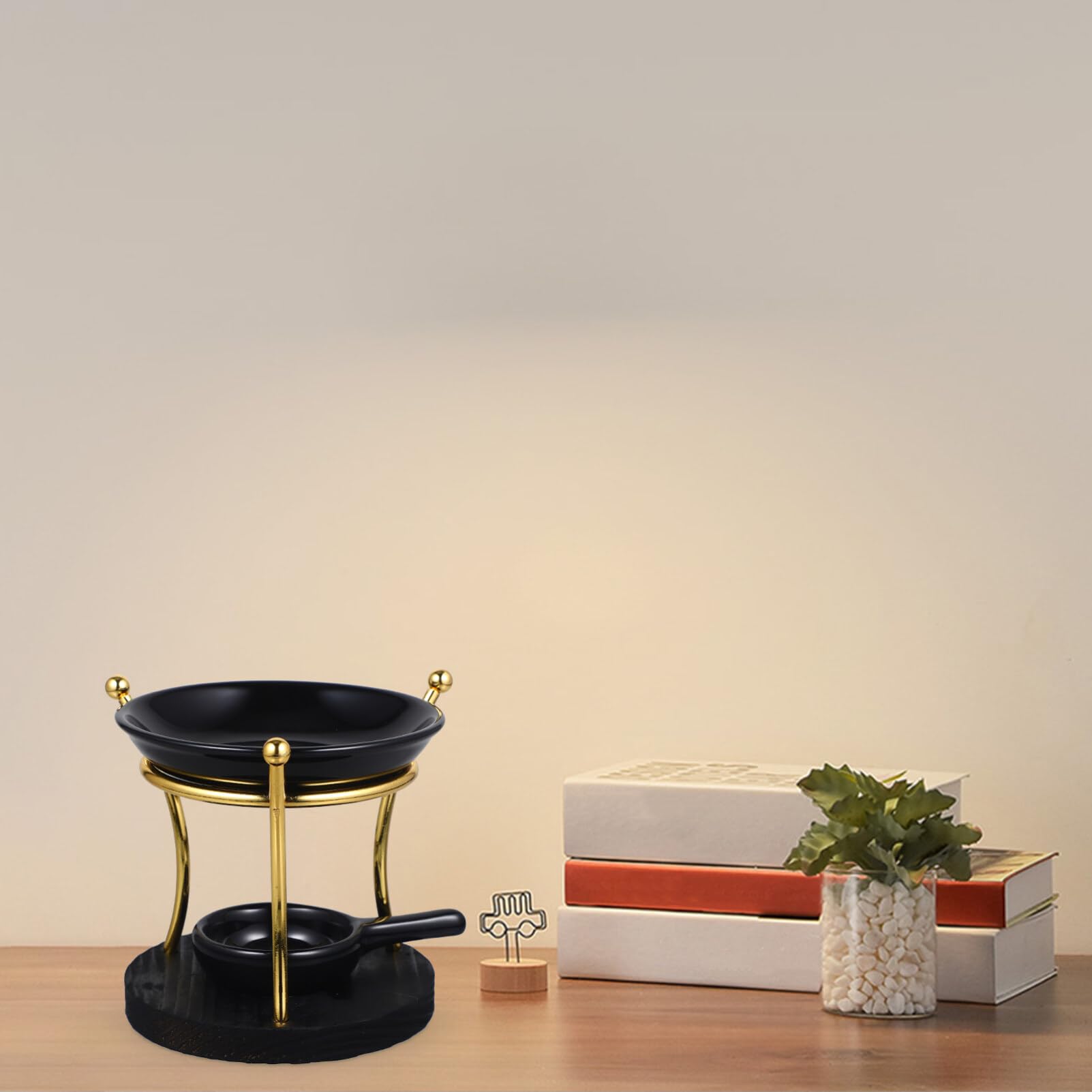 Brûleur Huiles Essentielles Céramique Et Bougeoir Tealight Élégant pour Aromathérapie Et Diffusion De Parfum pour Chambre Salon Yoga Et Décoration Intérieur