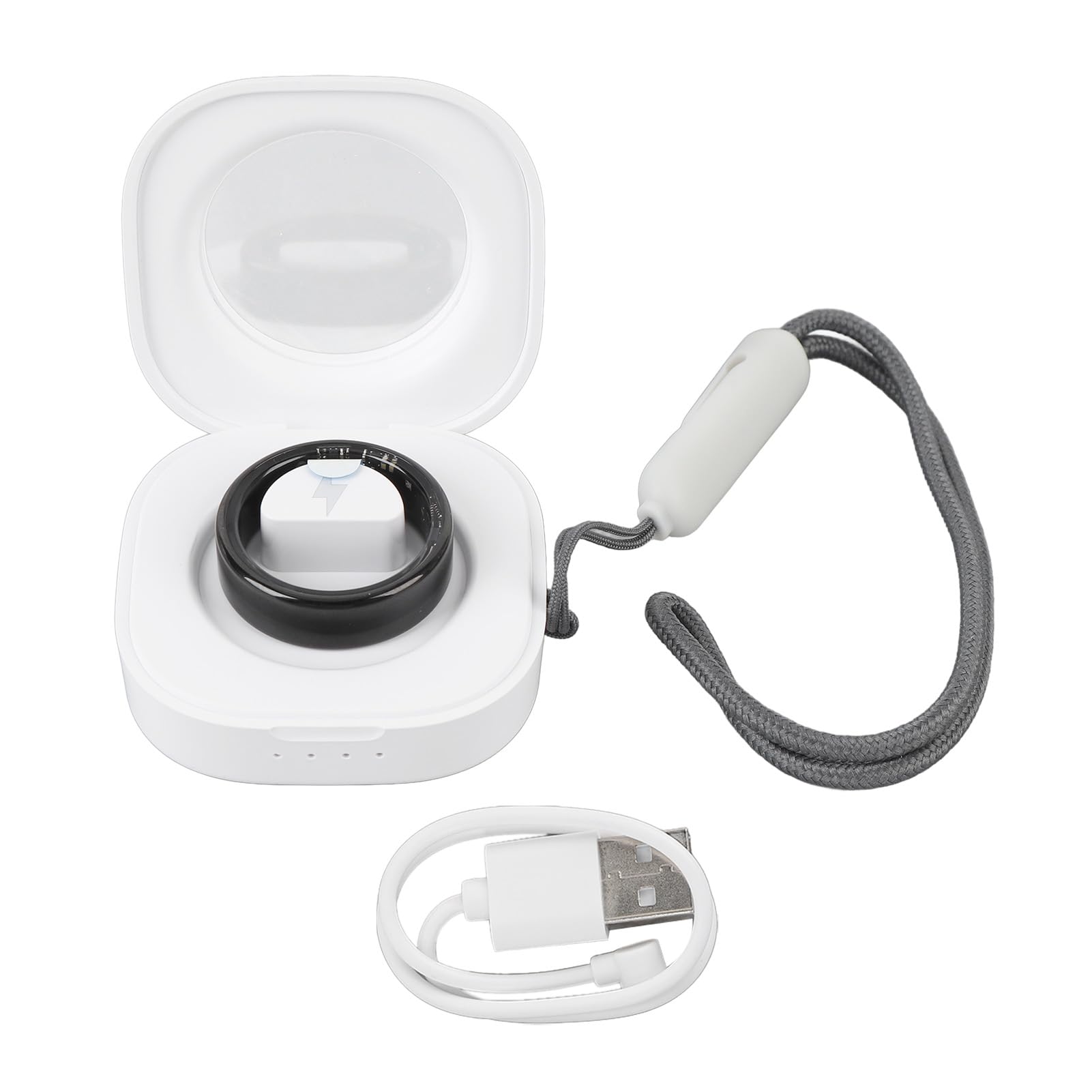 Zopsc Smart Ring with Charging Case Fitness Tracker Ring with BT 5 0 Multiple Sports Mode Anillo Inteligente