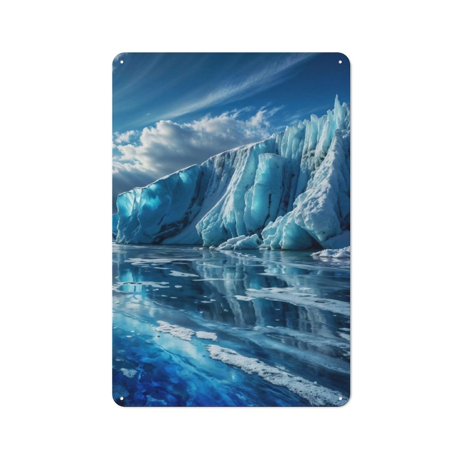 Junmoney Embrace On Lake Baikal P2 Rustic Tin Wall Plaque 30X20cm For Studio Or Craft Room, For Garage, Workshop And Man Cave Decoration