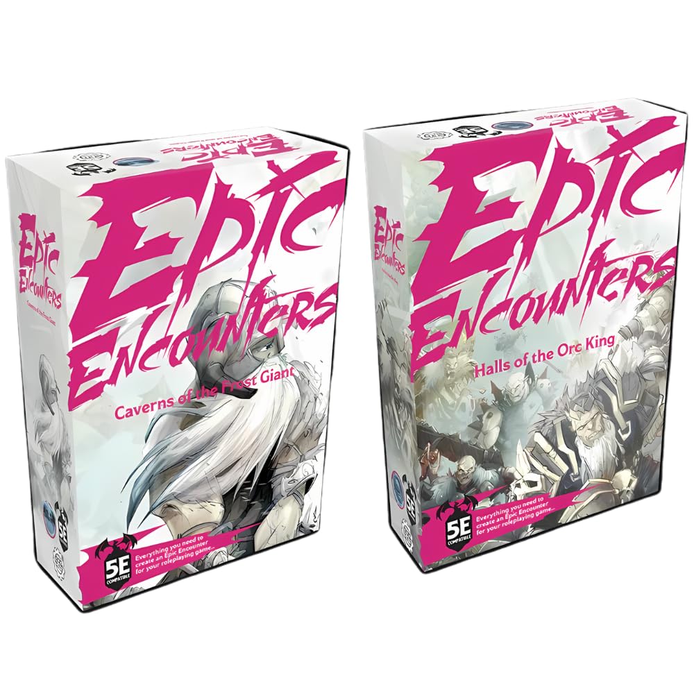 Steamforged Games Epic Encounters Caverns of The Frost Giant and Halls of The Orc King Bundle (2 Items)