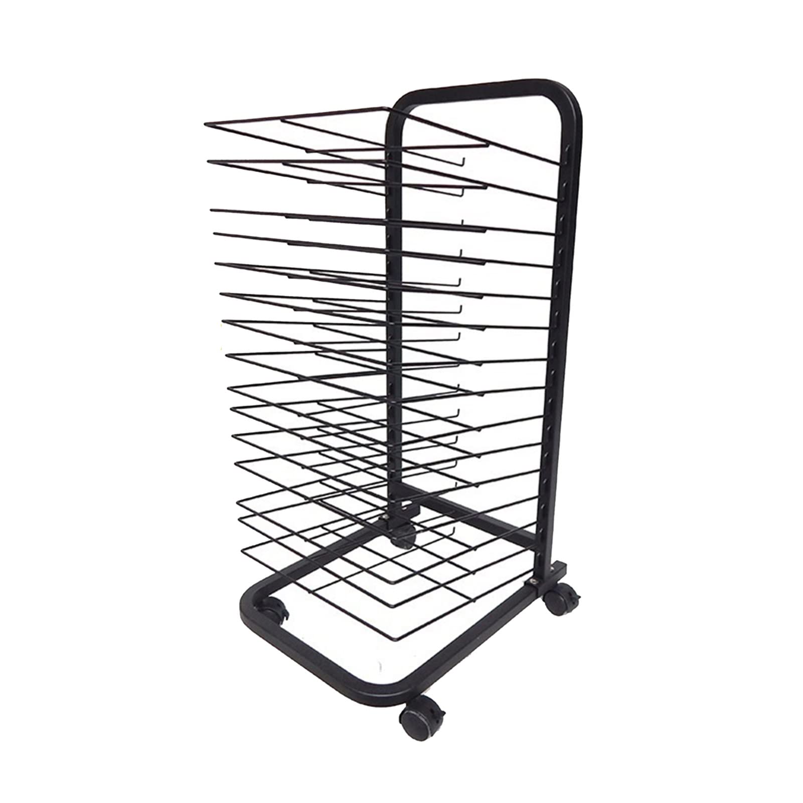 CWCQGH Mobile Art Drying Rack, Drying Easel Art Studio, Educational Product Drying Rack, Space-Saving Shelf -15layers
