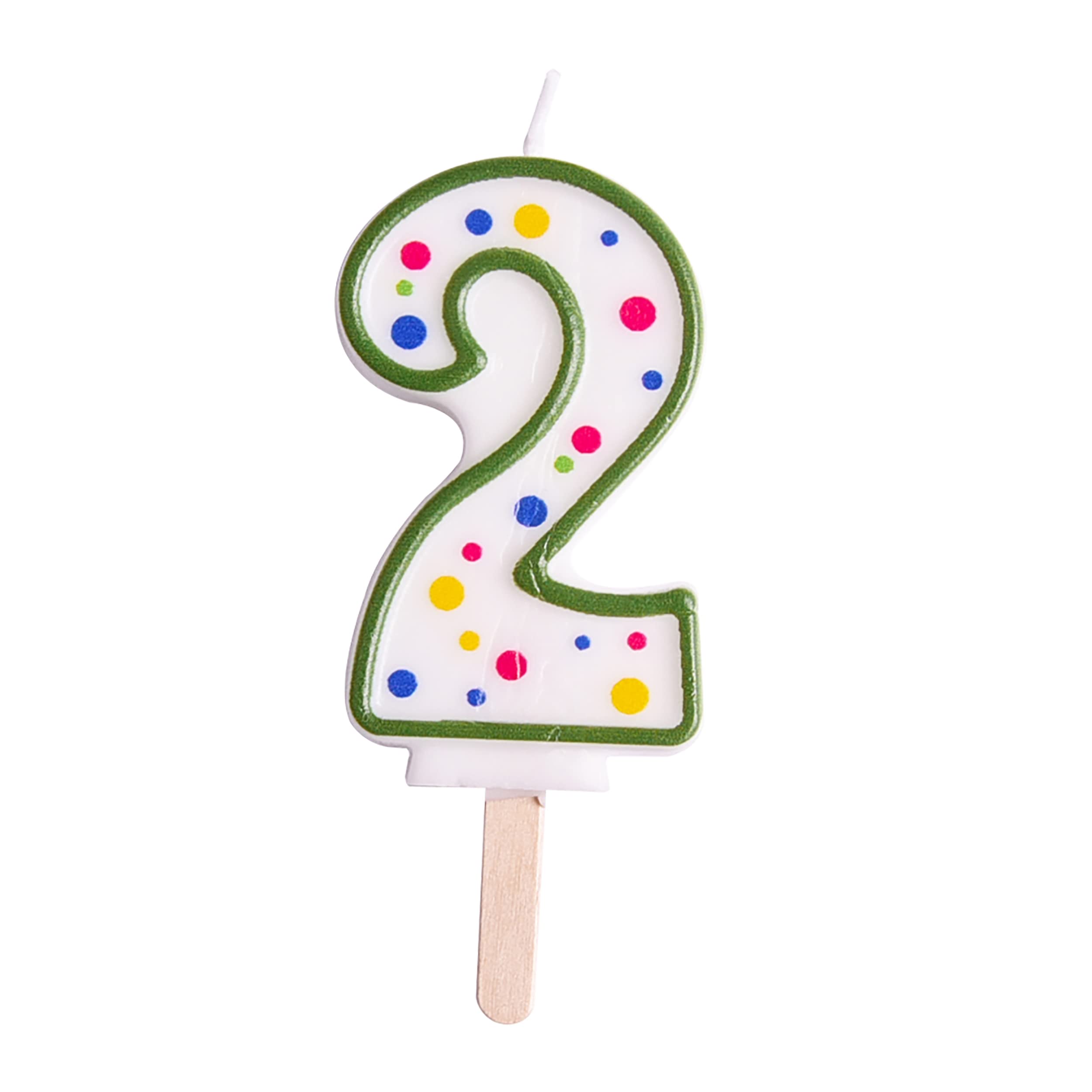 PME Green Number 2 Candle, Large Size
