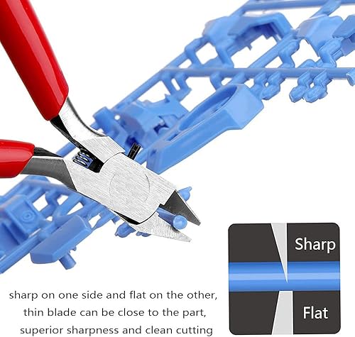 Miniatura 2 de Pinza fina de 4.7 pulgadas con funda protectora y llave hexagonal, alicates de corte para reparación y fijación de edificios Gundam (1)