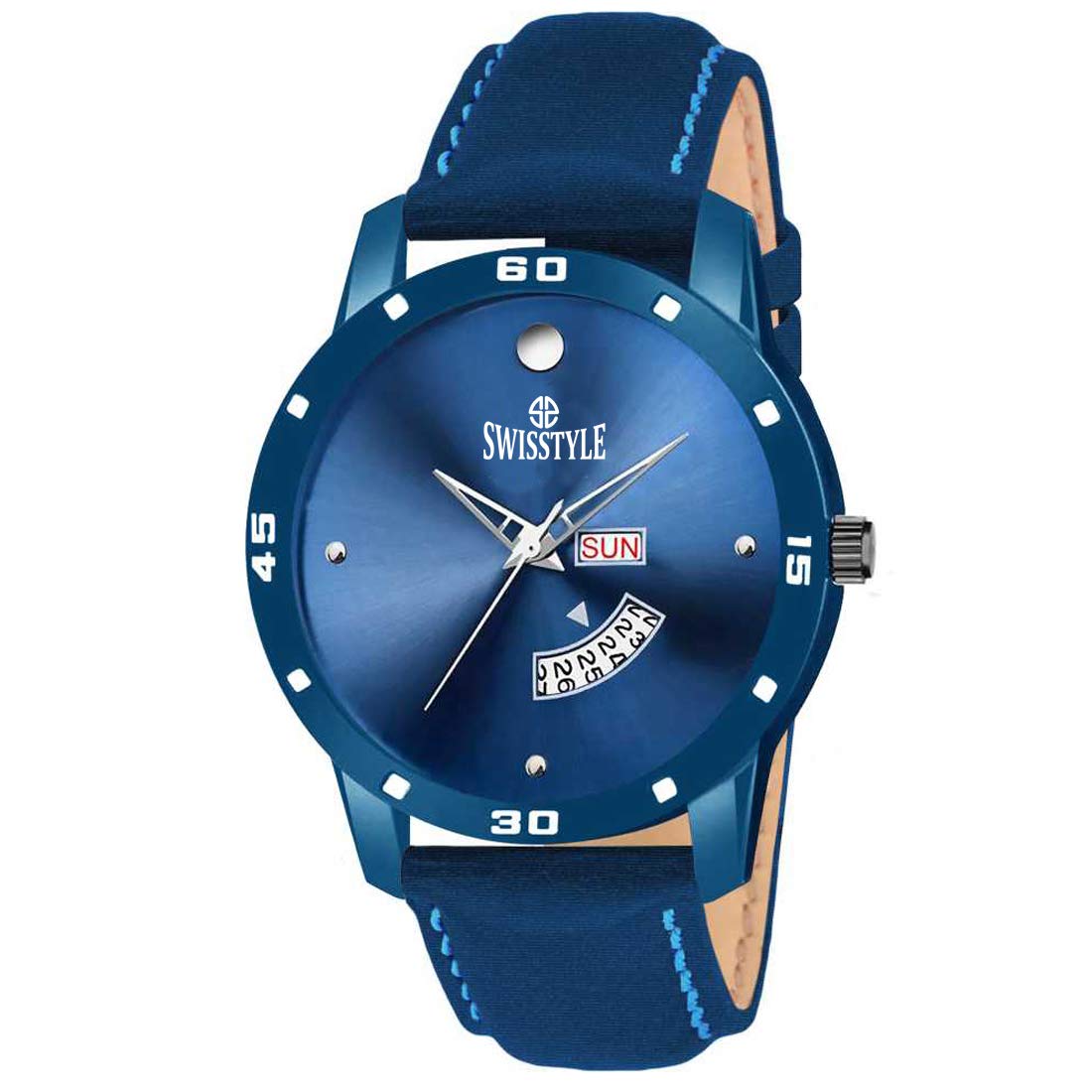 SWISSTYLE Day and Date Display Everyday Watch for Men-SS-GR189-SKYBLU-BLU (B083DNPDGT) Amazon Price History, Amazon Price Tracker