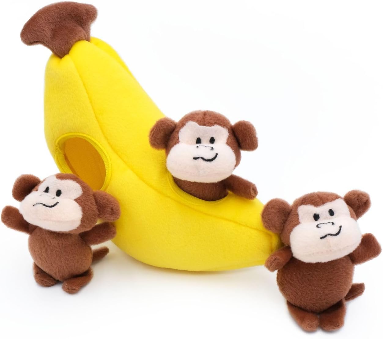 Zippy Paws Zp229 Zippy Burrow - Monkey 'N Banana Gioco, Giocattolo per Cane