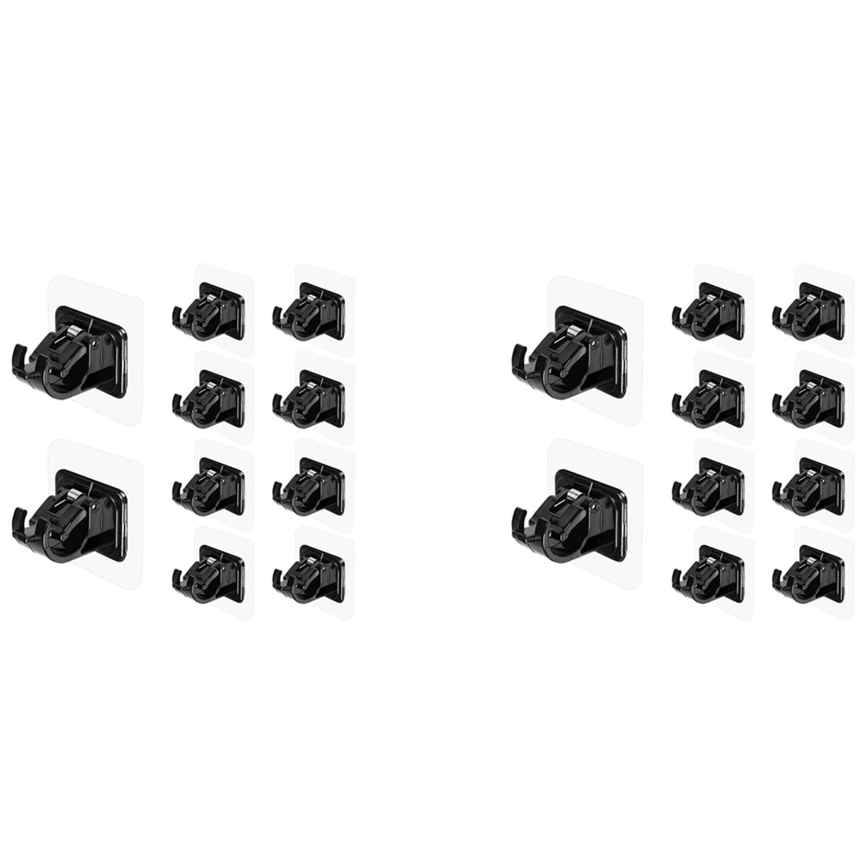 Hndhbfgrt 20PCS Self Adhesive Curtain Rod Holders No Drill Curtain Rods Brackets No Drilling Nail Free Adjustable Hooks -1