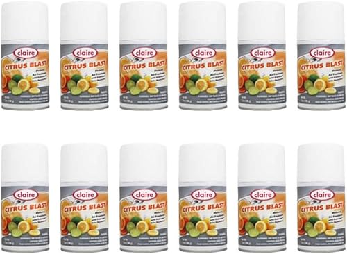 Claire C-112 Citrus Splash - Ambientador con dosol, lata de 7 onzas (paquete de 12)