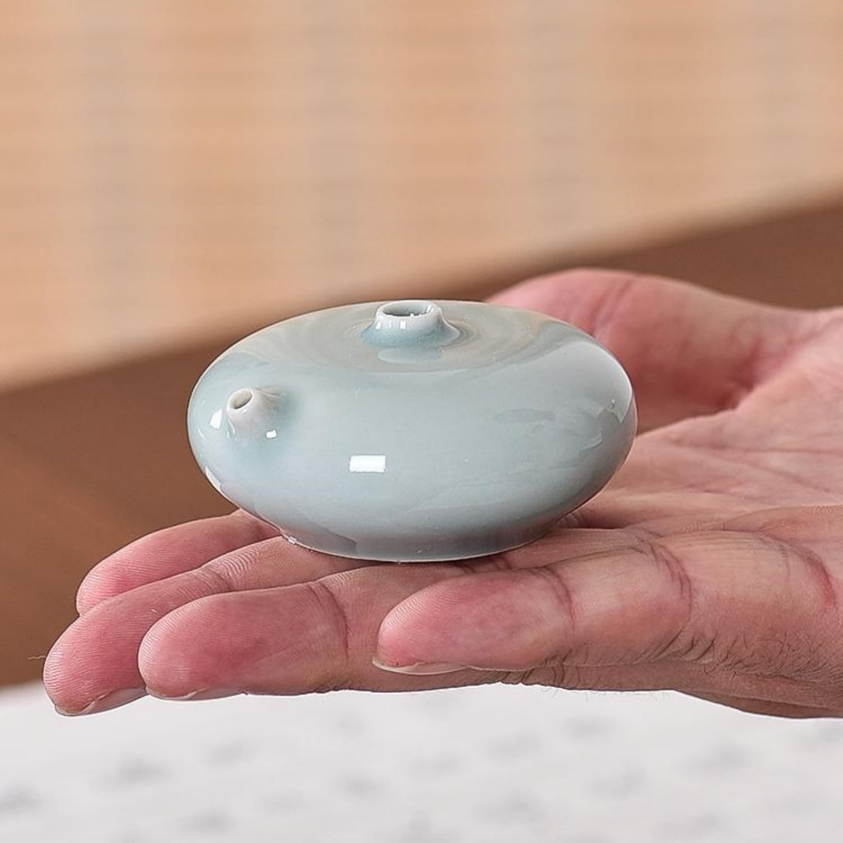 Amazon.co.jp: Penaecoro 書道 水差し 水滴 水注 陶磁器 丸型 硯滴