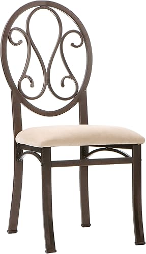 SEI Furniture Lucianna - Sillas de comedor 4 unidades color marrĂłn oscuro con asiento de ante beige SEI Furniture Lucianna - Sillas de comedor 4 unidades color marrĂłn oscuro con asiento de ante beige