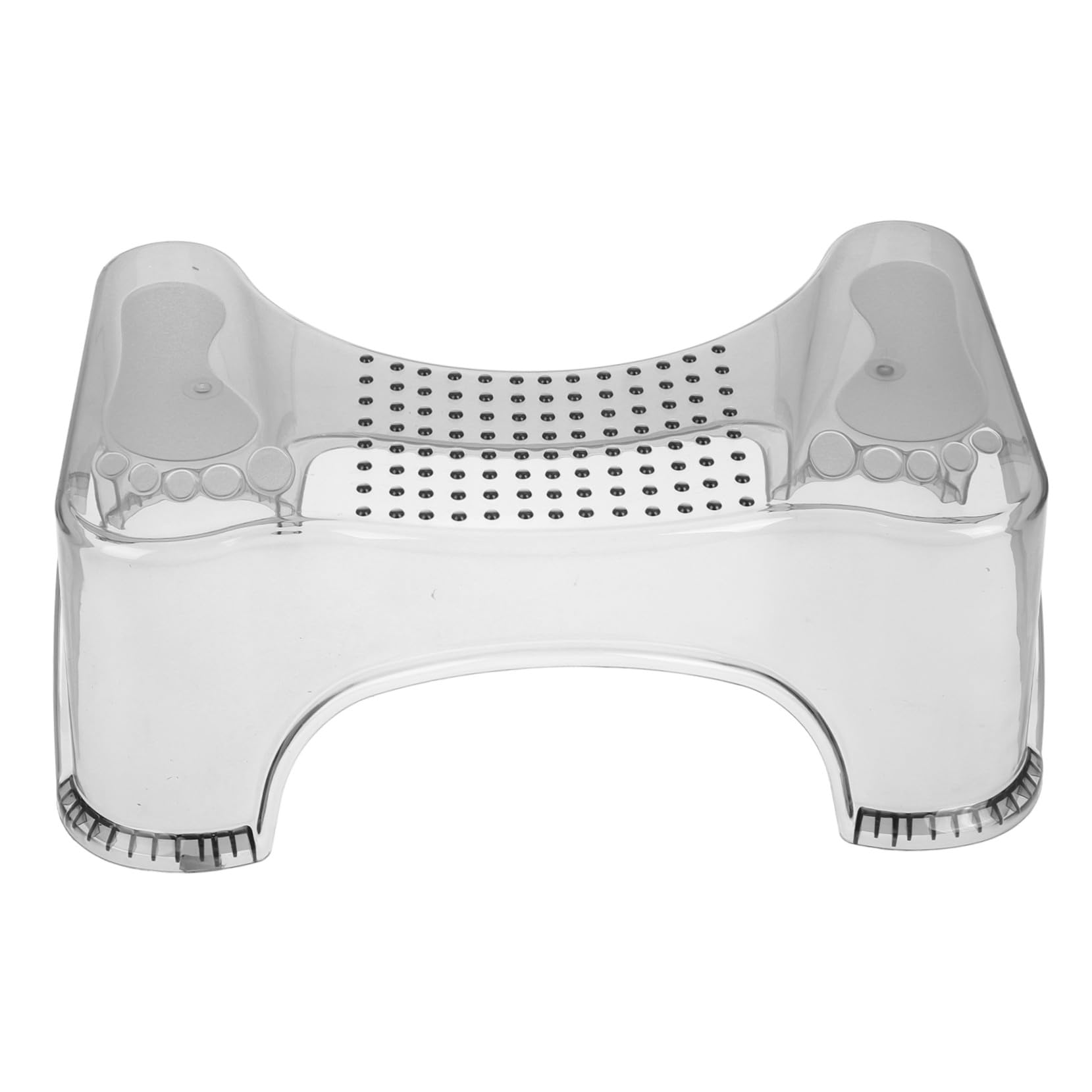 Hemobllo Taburete de Baño para Niños Pequeños y Reposapiés Antideslizante, Altura Ajustable, Plástico Duradero, Diseño Elevado para Entrenamiento en Baño, Color Gris Translúcido, Uso