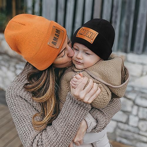 Parent-Child Beanie Hat, Women's Warm Beanie Hats Cute Knitted Caps, Baby Beanie Hat Warm Cap, Men's Winter Earguard Cap4