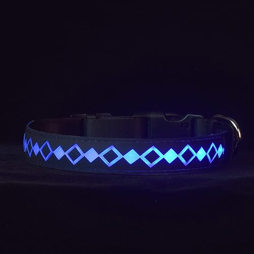 Miniatura 4 de DOGLED Collar subversivo para perro con luz LED USB-C, diseño subversivo de Navidad 3D, material cómodo y suave, iluminación multicolor (XCH