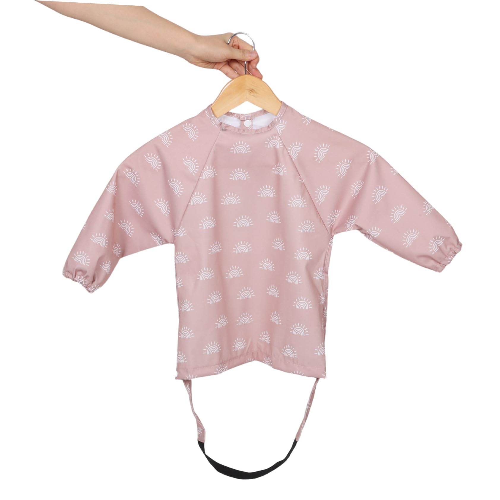 2 Stück Wasserdichte Schürze mit Langen Ärmeln Verschmutzungsresistente Fütterungsschürze für Junge Mädchen und Kleinkinder Dickes Herbst-winter-material Einfach an Auszuziehen