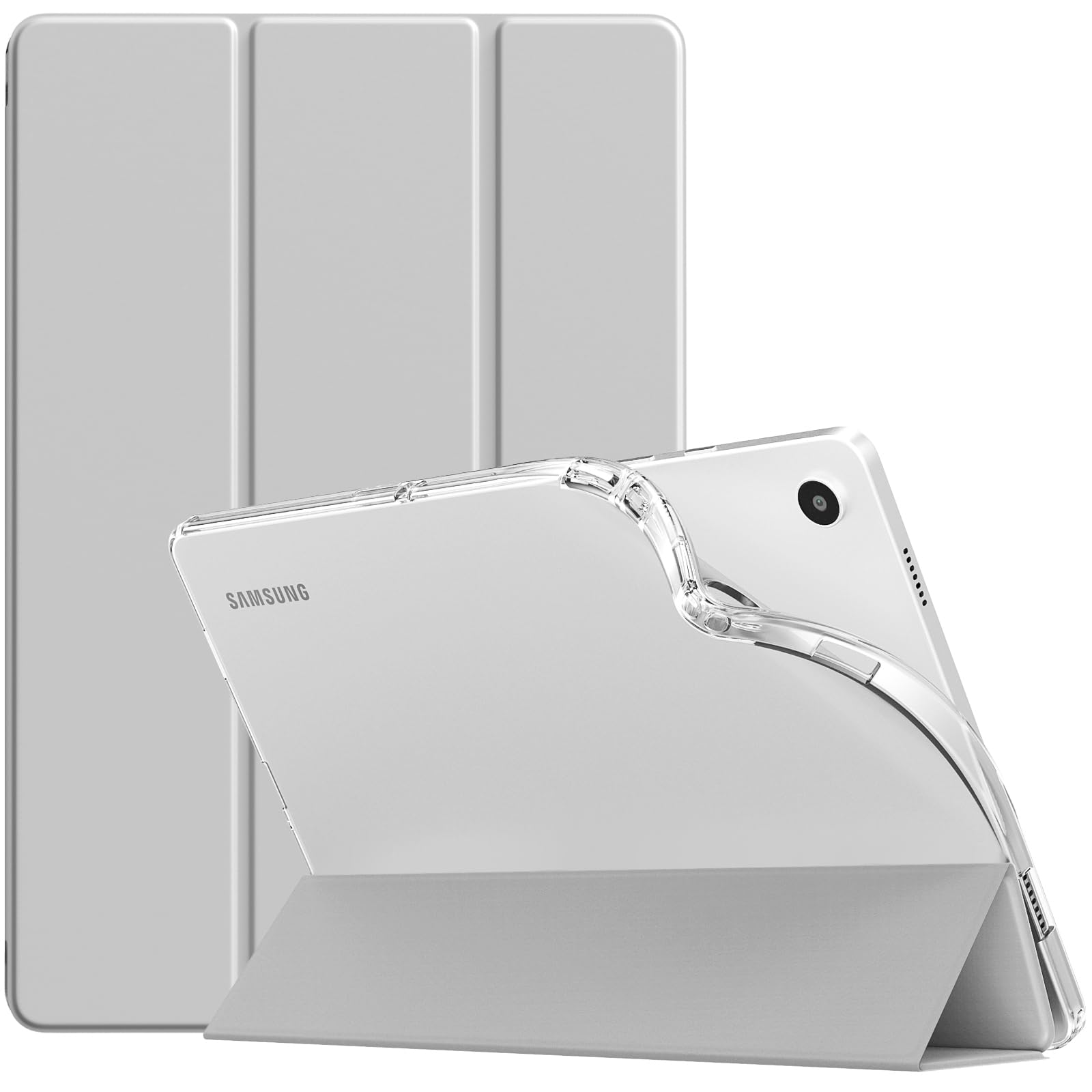 TiMOVO Case for Samsung Galaxy Tab A9 Plus 11" 2023, Slim Soft TPU Translucent Frosted Back Protective Cover for Galaxy Tab A9+ Tablet SM-X210/X216/X218, Auto Wake/Sleep, Silver Gray