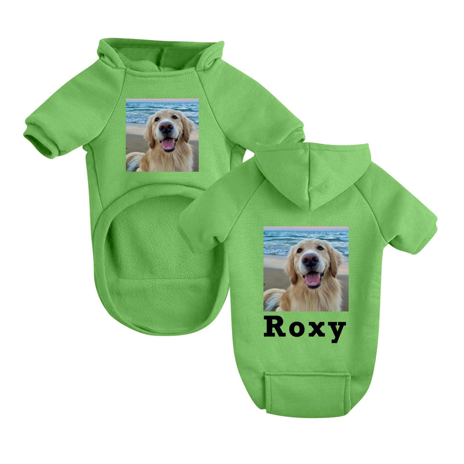 Custom Dog Hoodie with Name Photo,Custom Puppy Kitten Hoodie Sweatshirt Cute Pet Cat Winter Outfits Clothes