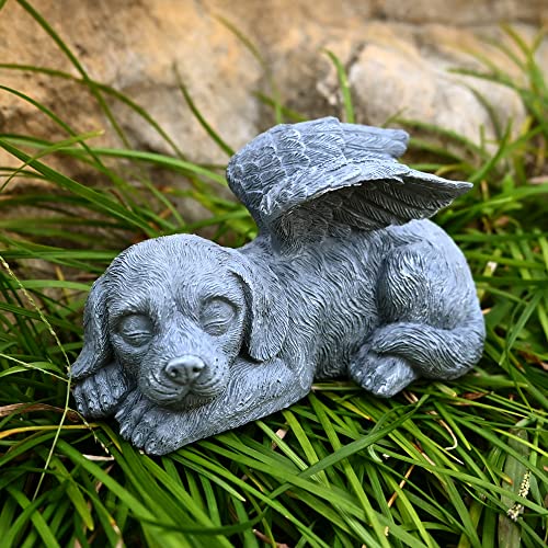 Juliahestia Angel Dog Memorial Stones Statue Sleeping Ornament For Passing Away Bereavement Pet Loss Sympathy Memory Gifts Remembrance thumb #1
