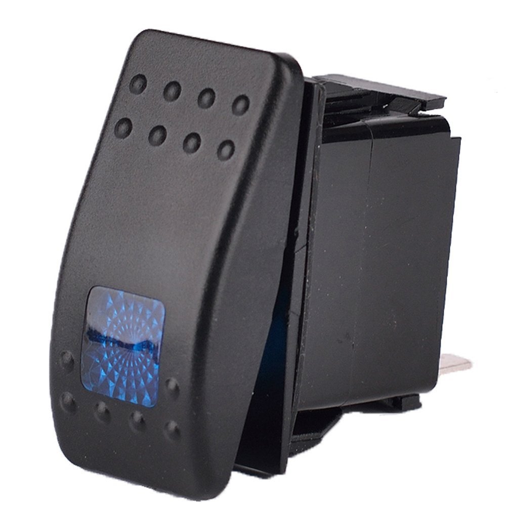 Signal Light Rocker Switch Snapklik.com : XT AUTO 12V 20 Amp 3pins Blue Light Rocker Switch Kit 5-pack
