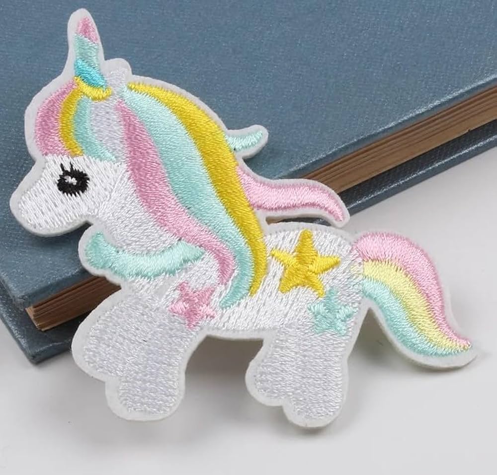 刺繍　アート ユニコーン　ゴブラン ワッペン ユニコーン アイロンワッペン アップリケ #1368