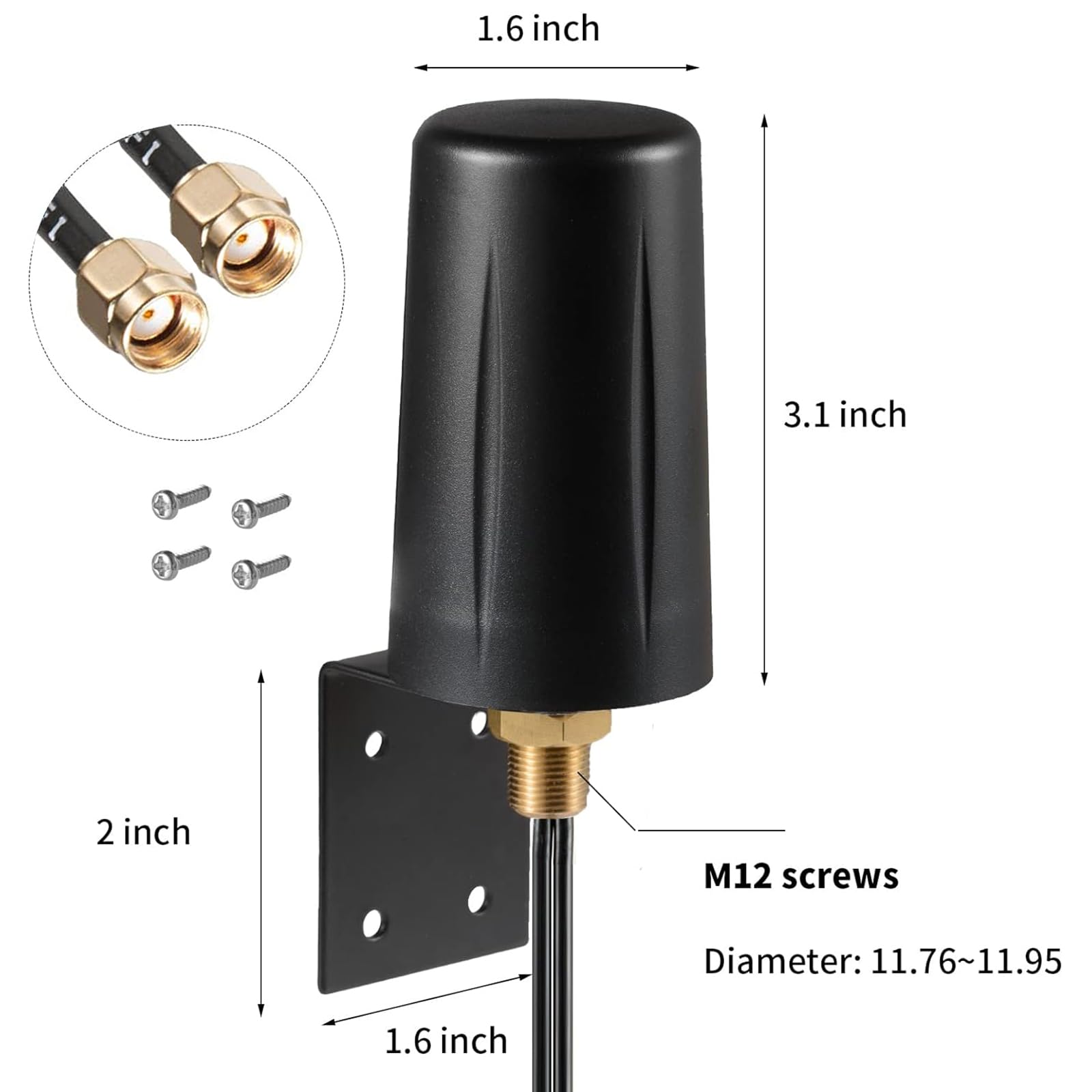 Eifagur 9dBi WiFi 6 6E Tri-Band 2.4GHz + 5 GHz + 6GHz Wall Mount Antenna for WiFi 6 6E Router Hotspot PC Desktop Computer PCI-E Network Card Reolink Security Camera Signal Booster