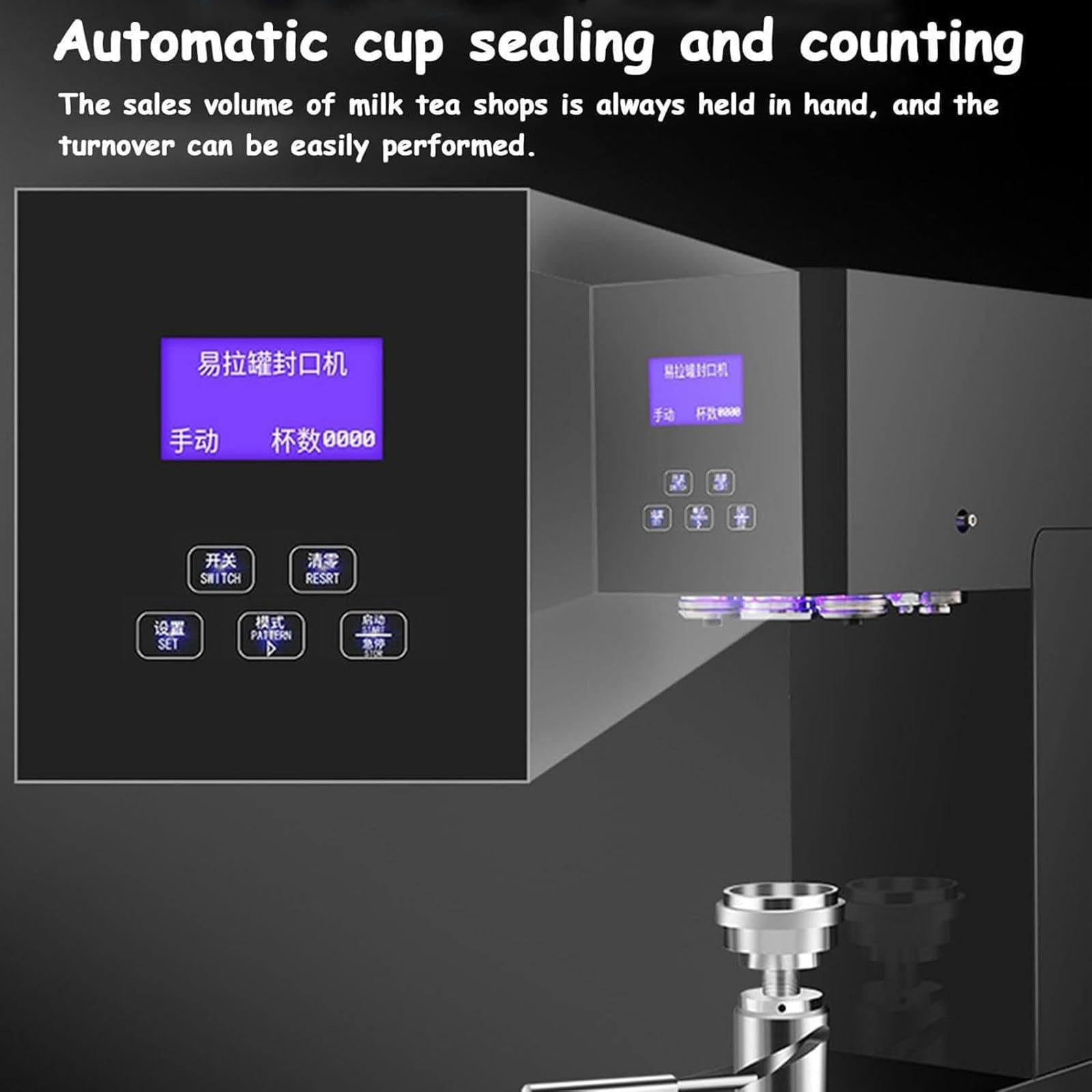 Selladora de latas de bebidas semiautomática de sobremesa de 370 W