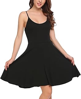 UNibelle Women's Summer Dress, Floral Pattern Dress, V-Neck Beach Dress, Adjustable Spaghetti Straps, Summer Dresses, Ruffle Dresses, XS-XXL