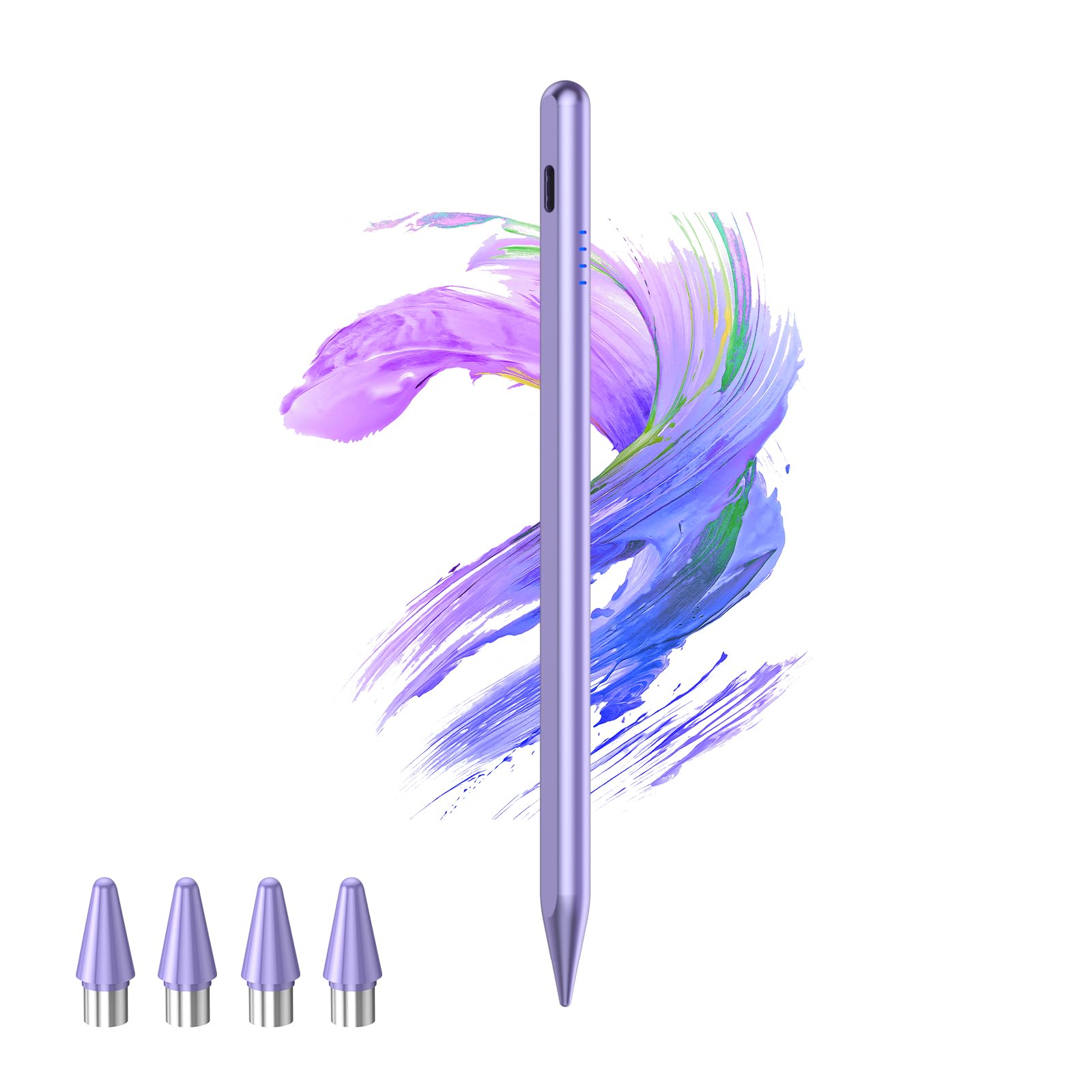 Kenkor Tablet Stift for Android, Stylus Pen für Touchscreens, POM Feder Type-C Active Stift Kompatibel mit Switch/Samsung/Huawei/Oppo/Mi/Vivo und Anderen Android Smartphone und Tablet (Lila)
