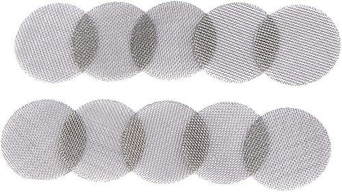 100 unids 10 mm0.39 in pantallas de acero inoxidable filtros de pantalla de tubería de tabaco pantallas de cuenco para pipas de fumar