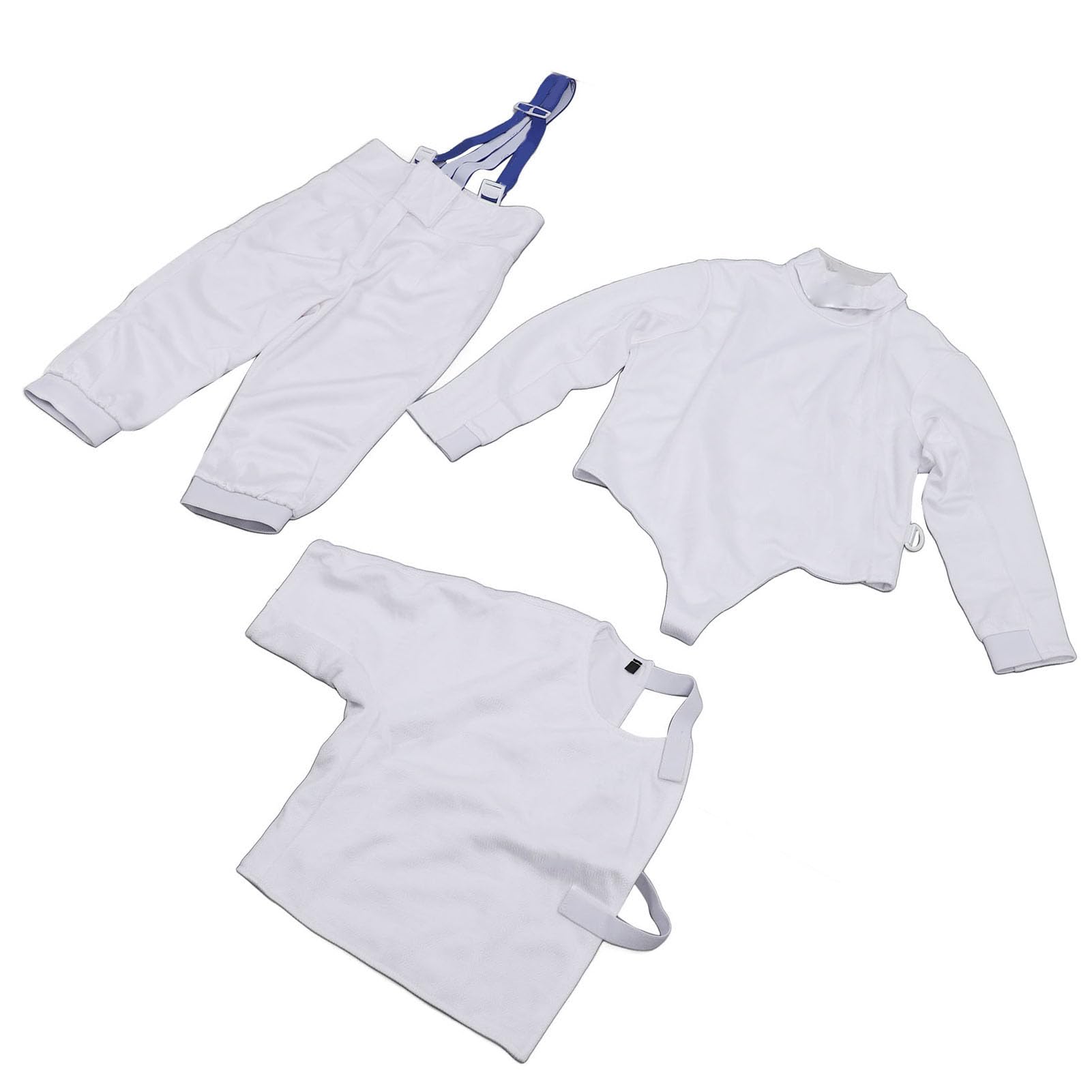 Traje de Esgrima para Niños, Conjunto de Entrenamiento de Tela a Prueba de Puñaladas de Seda de Hielo, Mano Derecha para Competiciones, 1 Camisa, 1 Pantalón, Chaleco