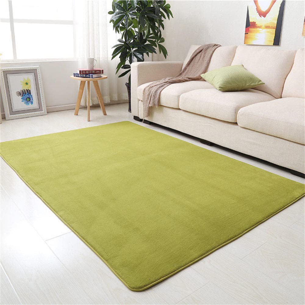 Grand tapis de salon moderne vert 150X200 chambre enfant