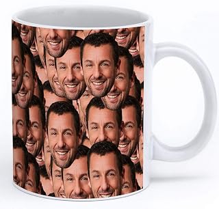 SpreadShoes Adam Sandler Mug 11oz White Ceramic Coffee Cup With Adam Sandler Collage