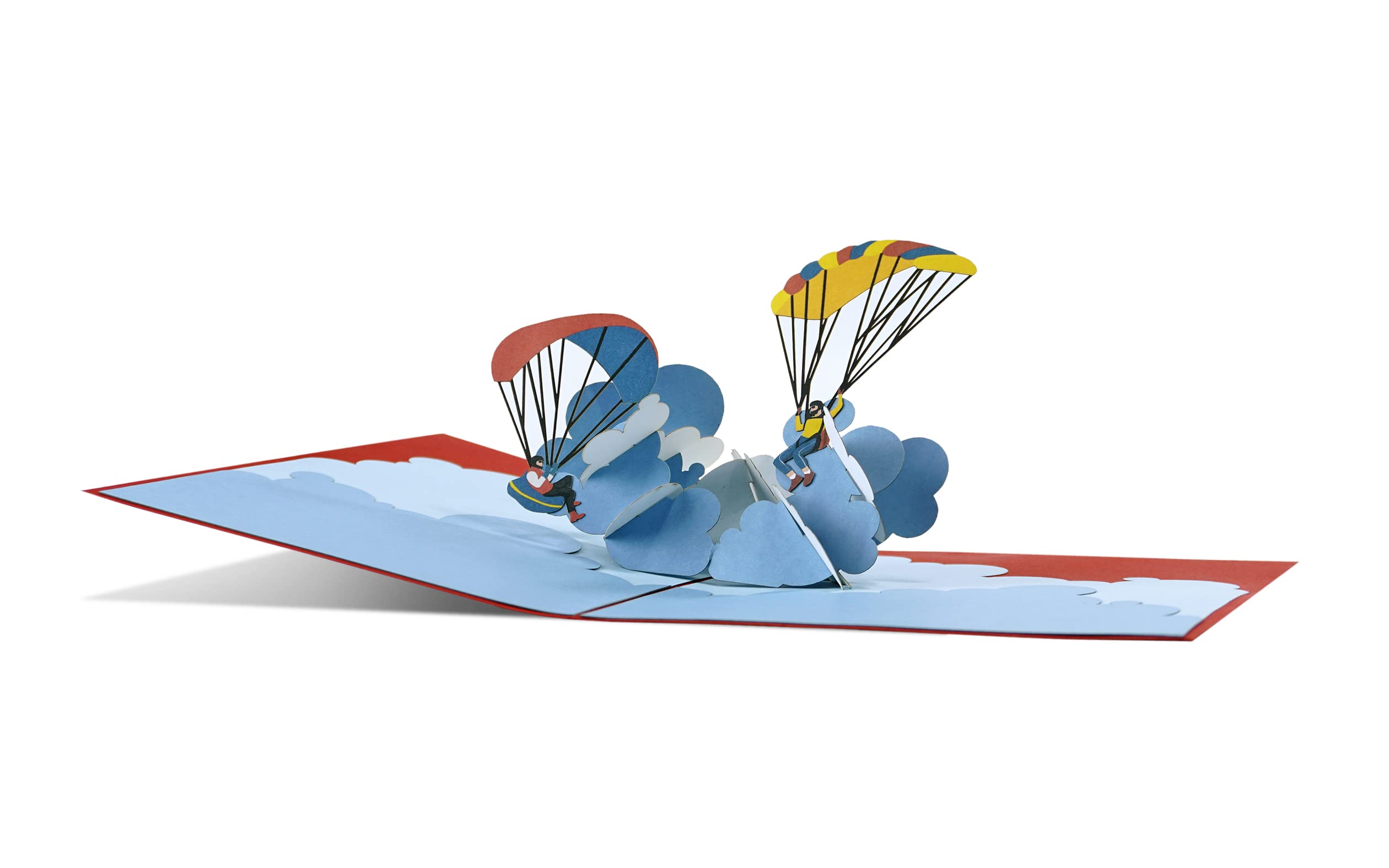 Diese-Klappkarten 3D pop-up kaart verjaardag met paraglider pop-up tegoedbon voor verjaardag - parachutesprong tegoedbon pop-up - verjaardagskaart 3D