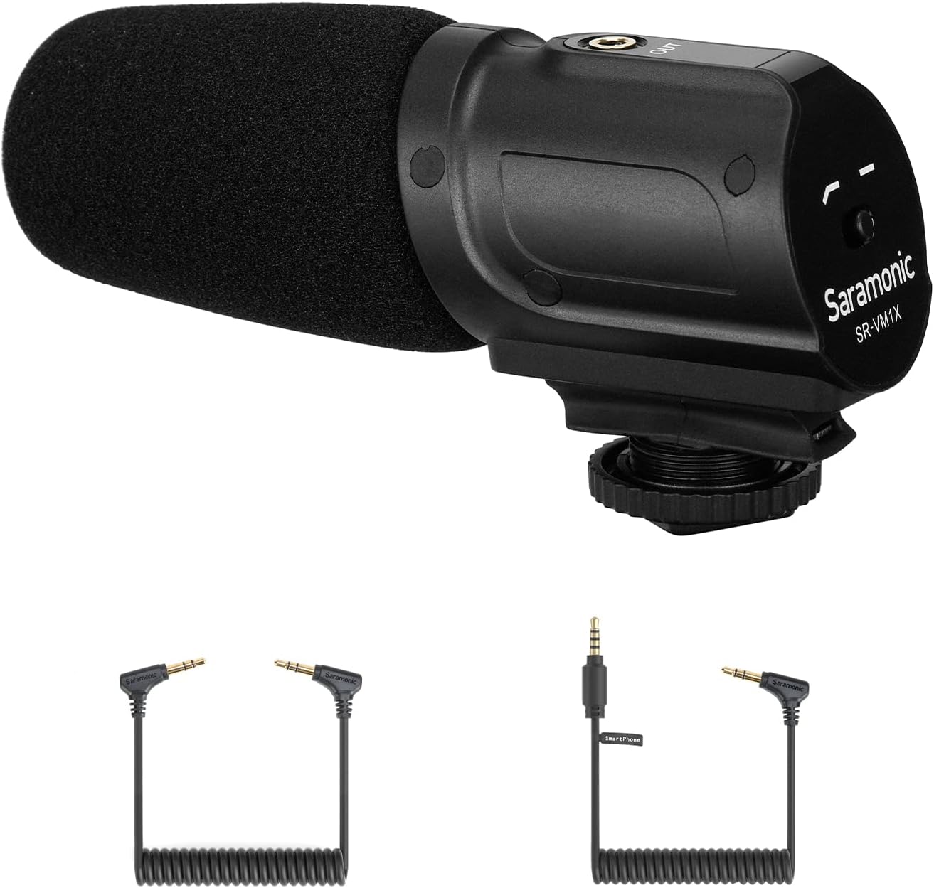 Saramonic Shotgun Mic Camera Microphone with Shock Mount&WindCover Professional Condenser Microphone Cardioid for DSLR Canon Nikon Camcorders YouTube Video Interview Streaming Recording-SR-VM1X
