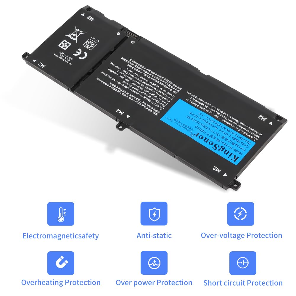 H5CKD 53WH Batteria per Dell Latitude 3410 3510 Inspiron 5300 5401 5408 5501 5508 5400 7405 7300 7500 2-in-1 Vostro 5300 5301 5401 5501 Series 07T8CD 0TXD03 09077G JK6Y6 15V