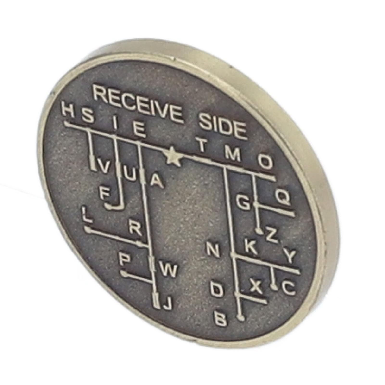 Yechiry CW Morse Code Training Tool, Galvanized Copper Encryption Language Device, Compact Learning Tool with 30x30x3mm Size, Ideal for Amateur Radio Beginners & Kids Education