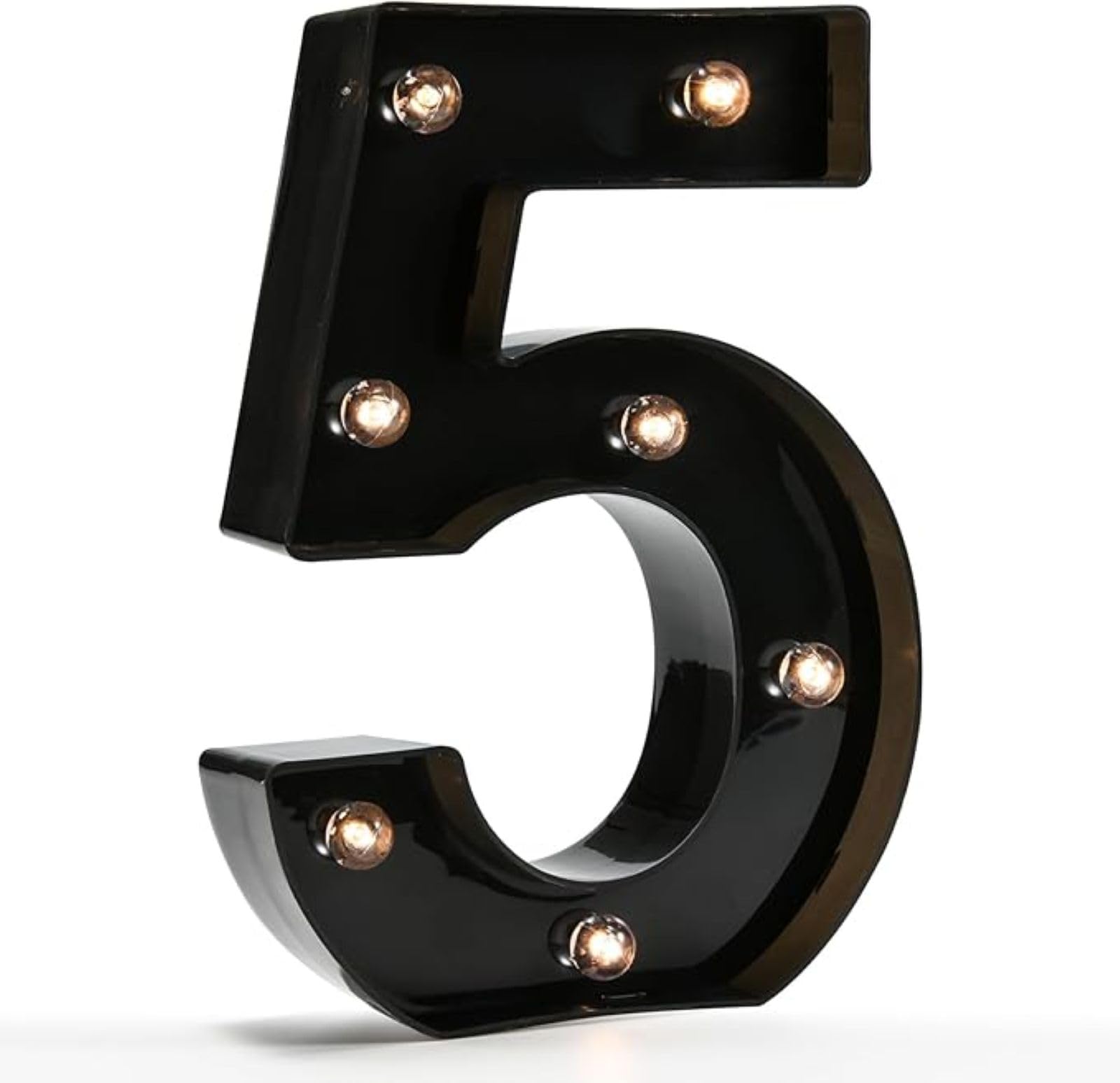 Jemnpela LED Marquee Letter Number Sign Lights Glitter Light Up Alphabet Figure Night Light for Birthday Party Wedding Home Bar Holiday Wall Decoration