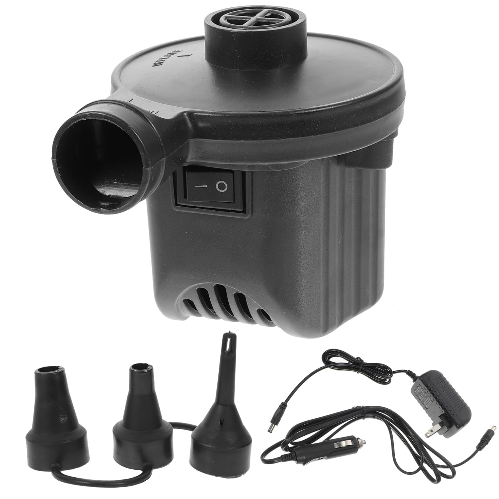 1Set Electric Air Pump Portable Inflator Deflator with Nozzle for Pools Air Mattresses and Camping US Plug Car Compatibility Design