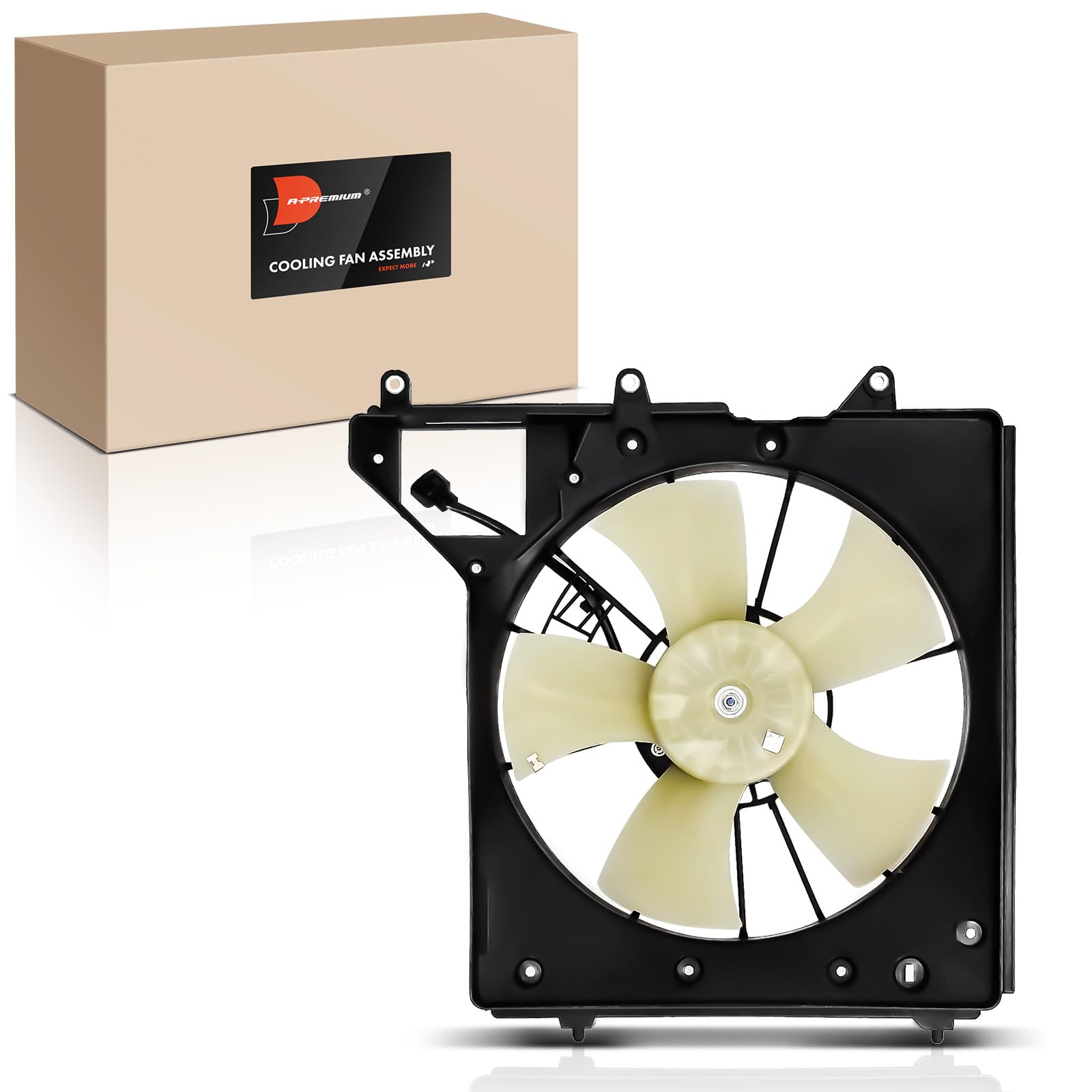 Photo 1 of ***USED***A-Premium Left Engine Radiator Cooling Fan Assembly Compatible with Select Acura Models - RL 2005-2012, 3.5L 3.7L - Replace# 19015RJAJ01, 19020RJAJ01