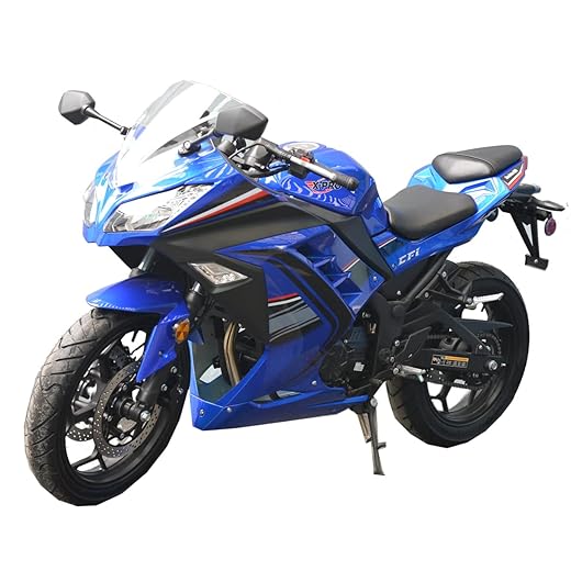 X-PRO Roadster 250 6 Speed Motorcycle EFI Fuel Injection Dirt Bike Bike Street Bike Motorcycle Assembled in Crate (Blue)