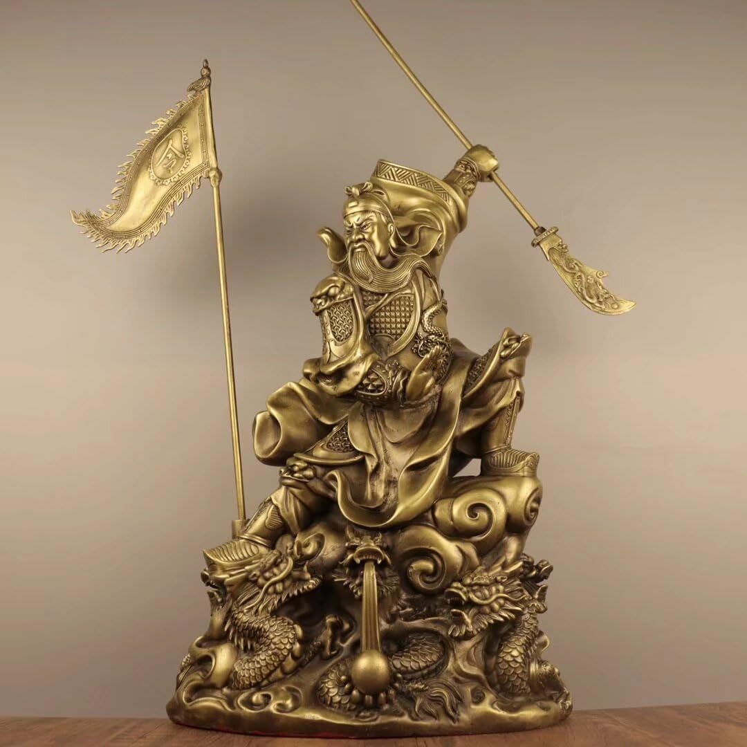 Dytartzx 21* Guan Gong The Of Wealth Bronze Statue Of Guan Yu The Chinese Of War Attracts Wealth And Feng Shui Gifts