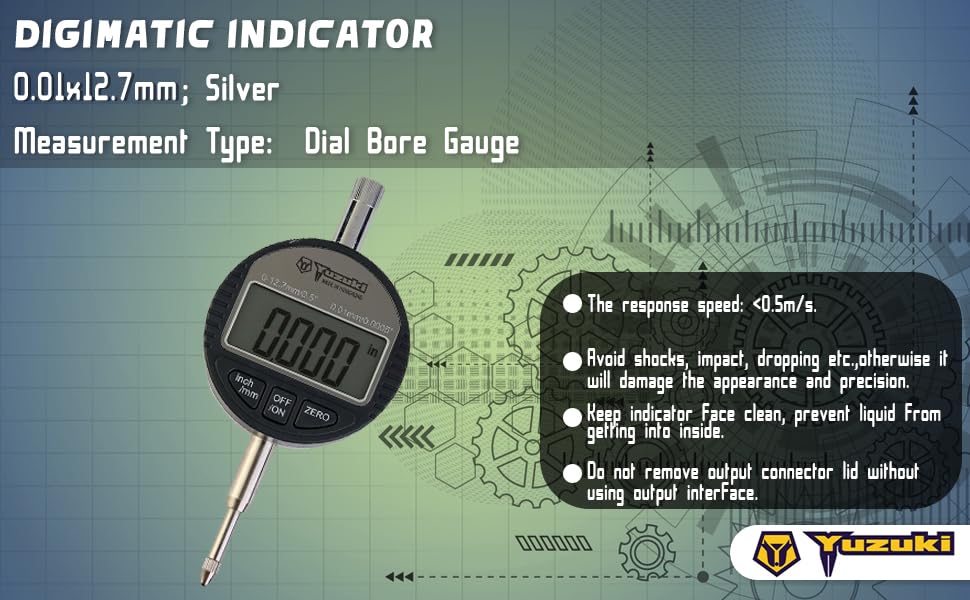 YUZUKI DI1201 Digital Digimatic Indicator – 0.01mm Precision, 12.7mm Measuring Range, High-Accuracy Tool for Precision Measurement - Image 3 thumbnail