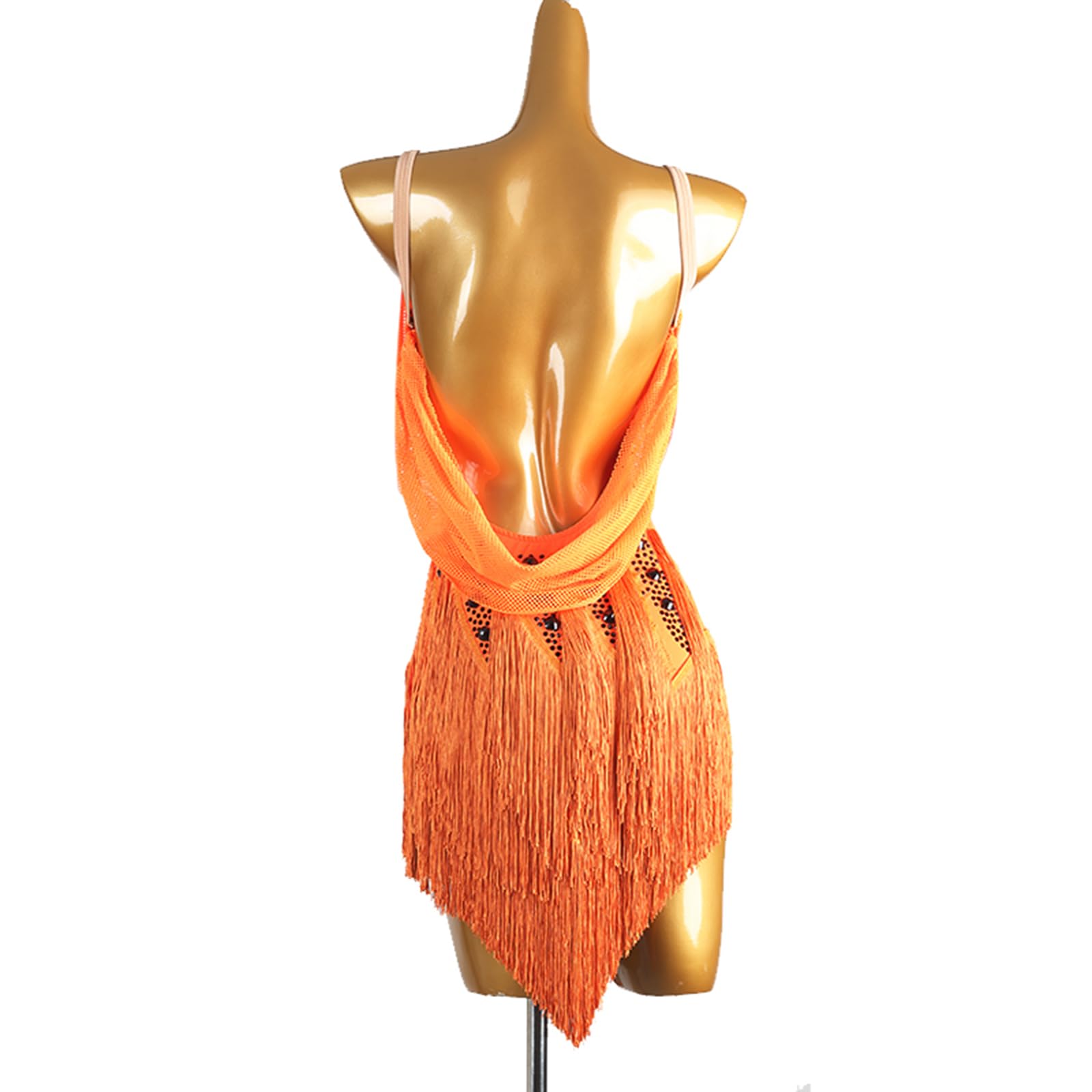 Damen Lateinrock mit farbigen Quasten, Tanzkleid, Wettkampfkleidung, Ballsaal, schöner Tanzrock, Rumba, Samba, Cha, Cha, Tanzkleidung