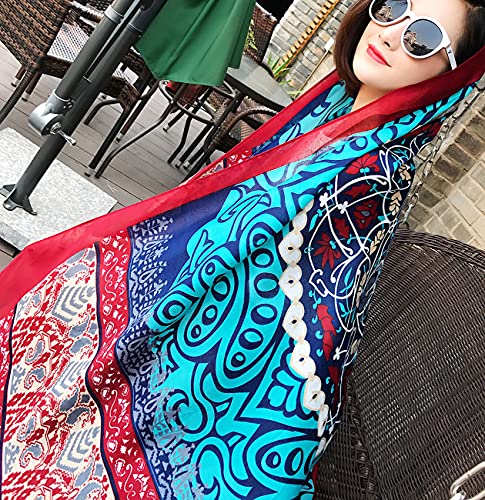 Scarfs for Women Lightweight Floral Print Scarf Shawl Fashion Gift Scarves Sunscreen Shawls for All Seasons4