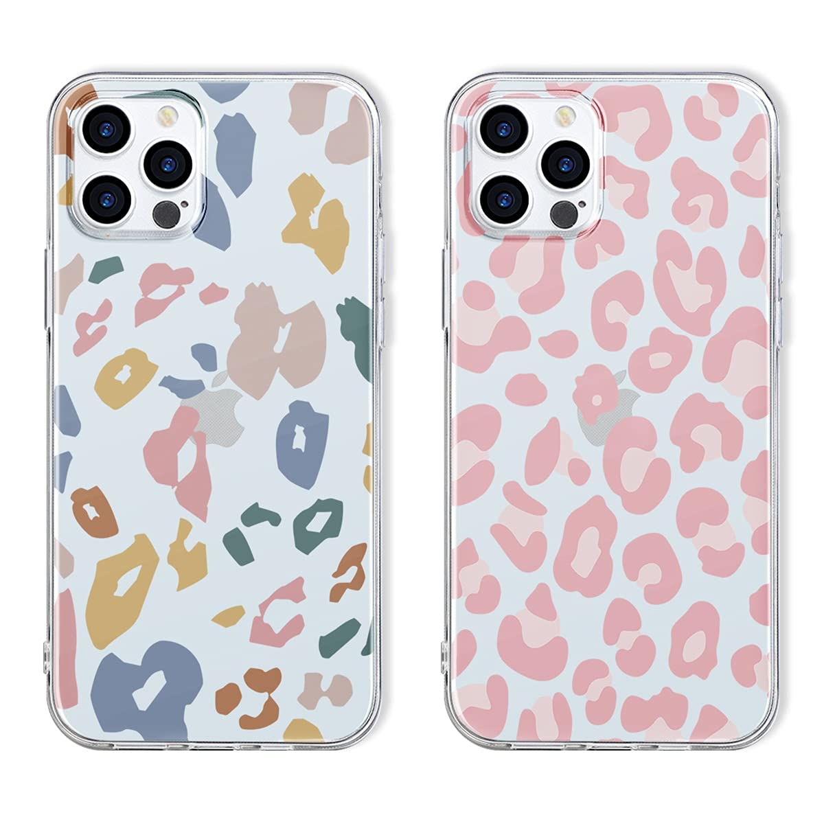 Yoedge [2 Pezzi Cover per Oppo A15 (4G), Trasparente con Disegni Cartoni Animati TPU Custodia, Chiaro Morbida Ultra Sottile Protezione Antiurto Case per Oppo A15 4G 6,52 Pollice, Mucche & zebre