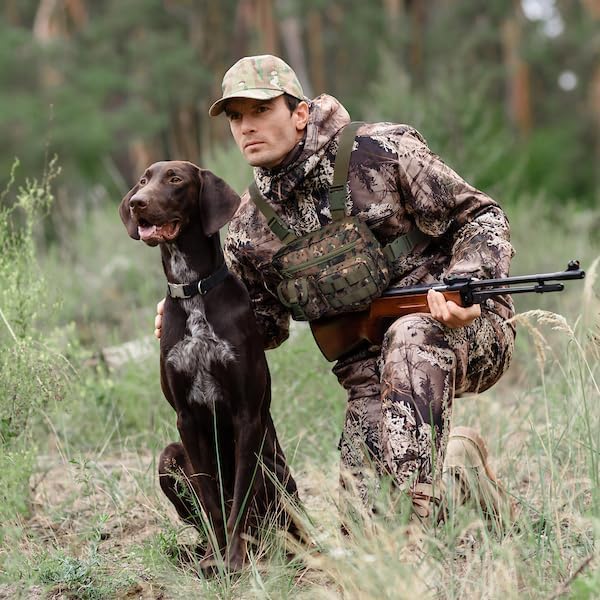 Outdoor Sports Chest Bag, CCW Concealed Carry - Tactical EDC Chest Rig, Molle & Pistol Holster for Men Women - Quick Release Harness Pack for Hunting Hiking Fishing Running - Lightweight Outdoor Vest - Image 8