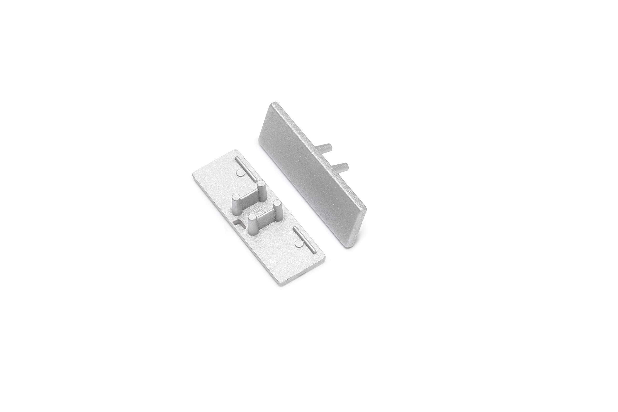 MEC Light Profilo LED largo 3,2 cm in alluminio anodizzato bianco per strisce LED da 2 m, con copertura resistente ai raggi UV, per strisce LED fino a max. 29,8 mm (bianco