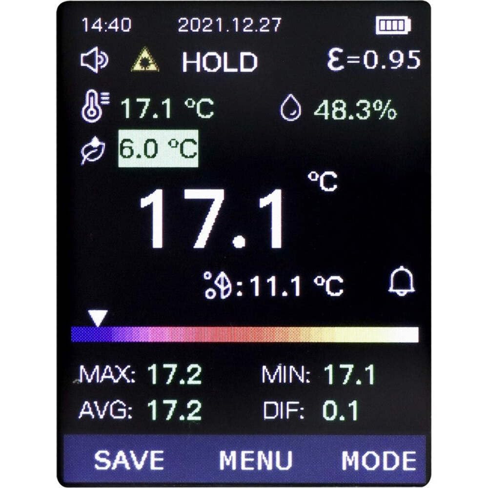 UNI-T UT305A+/UT305C+ Schermo a colori ricaricabile ad alta temperatura senza contatto laser termometro a raggi infrarossi/gamma -50°C~2200°C (UT305C+)