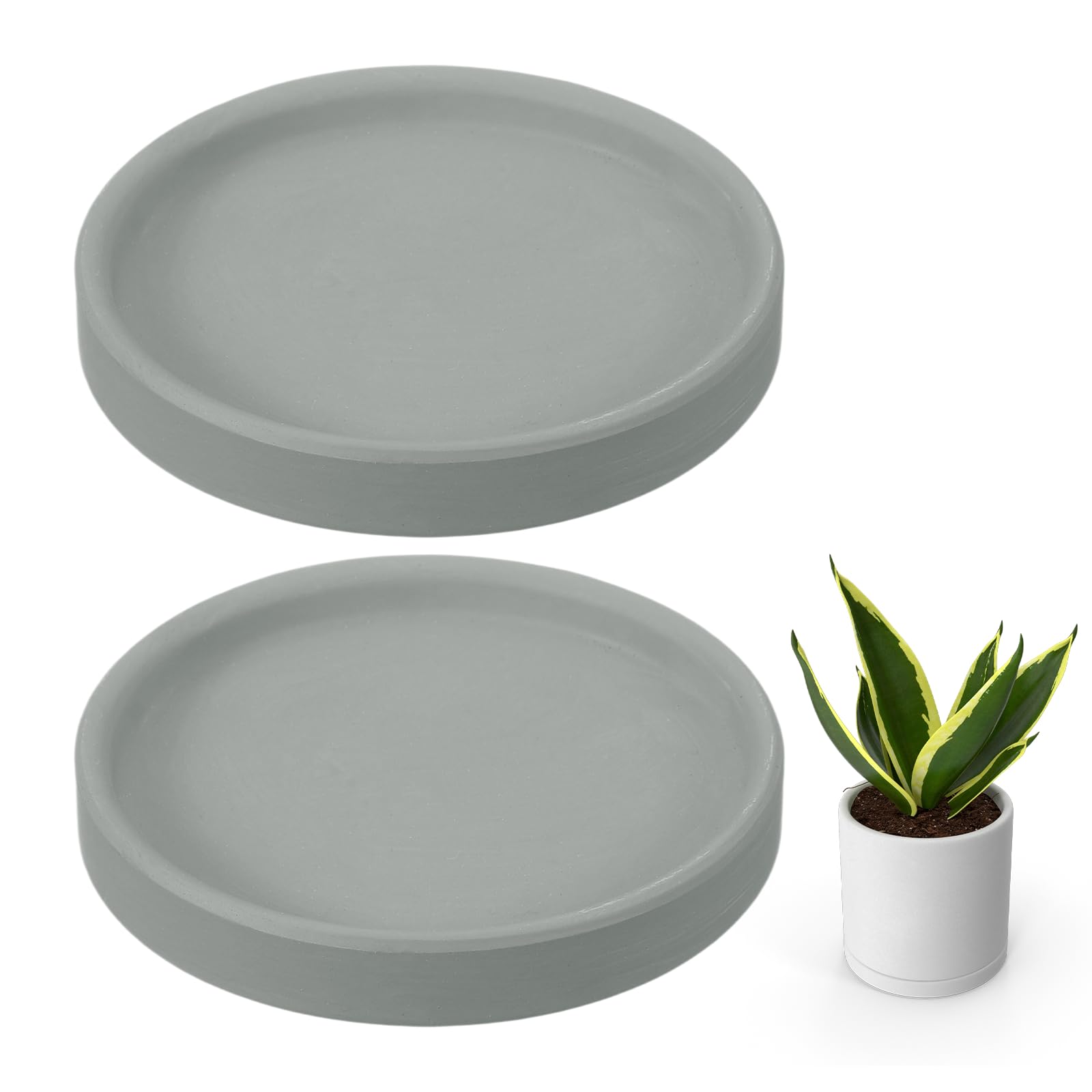 Soucoupes de pot de fleurs robustes de 10 cm imperméables et épaisses en lot de 2