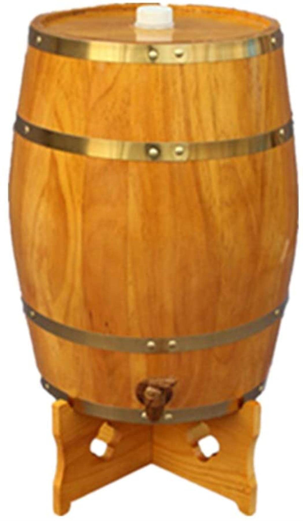 Buy Wine Barrels Oak Barrels, 15L Wooden Drums with Builtin Aluminum