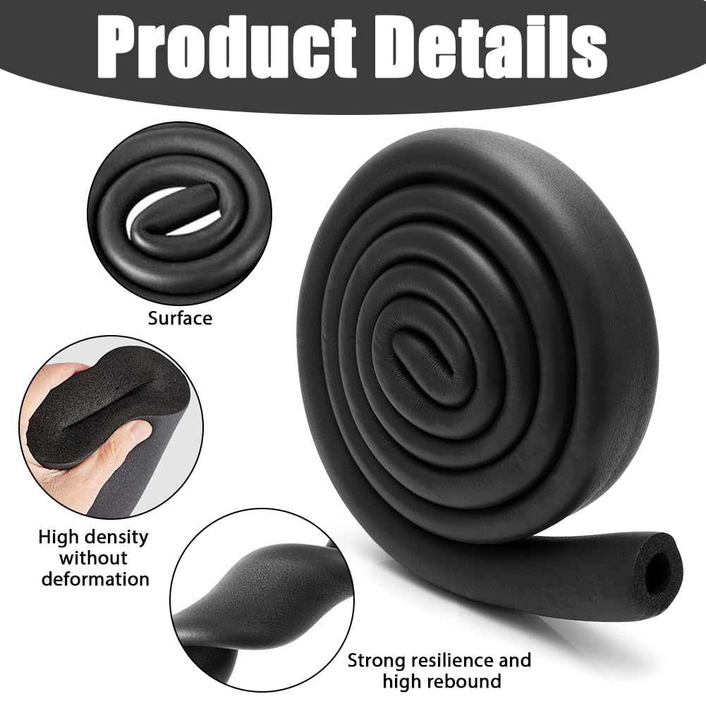 Isolation des tuyaux en caoutchouc, mousse - Diamètre 16 mm, Ø 22 mm, Ø 32 mm, isolation du tuyau 1,8 m, tuyau pour diamètre de tuyau, chauffage, sanitaire, tuyau en cuivre (noir, Ø 32 mm)